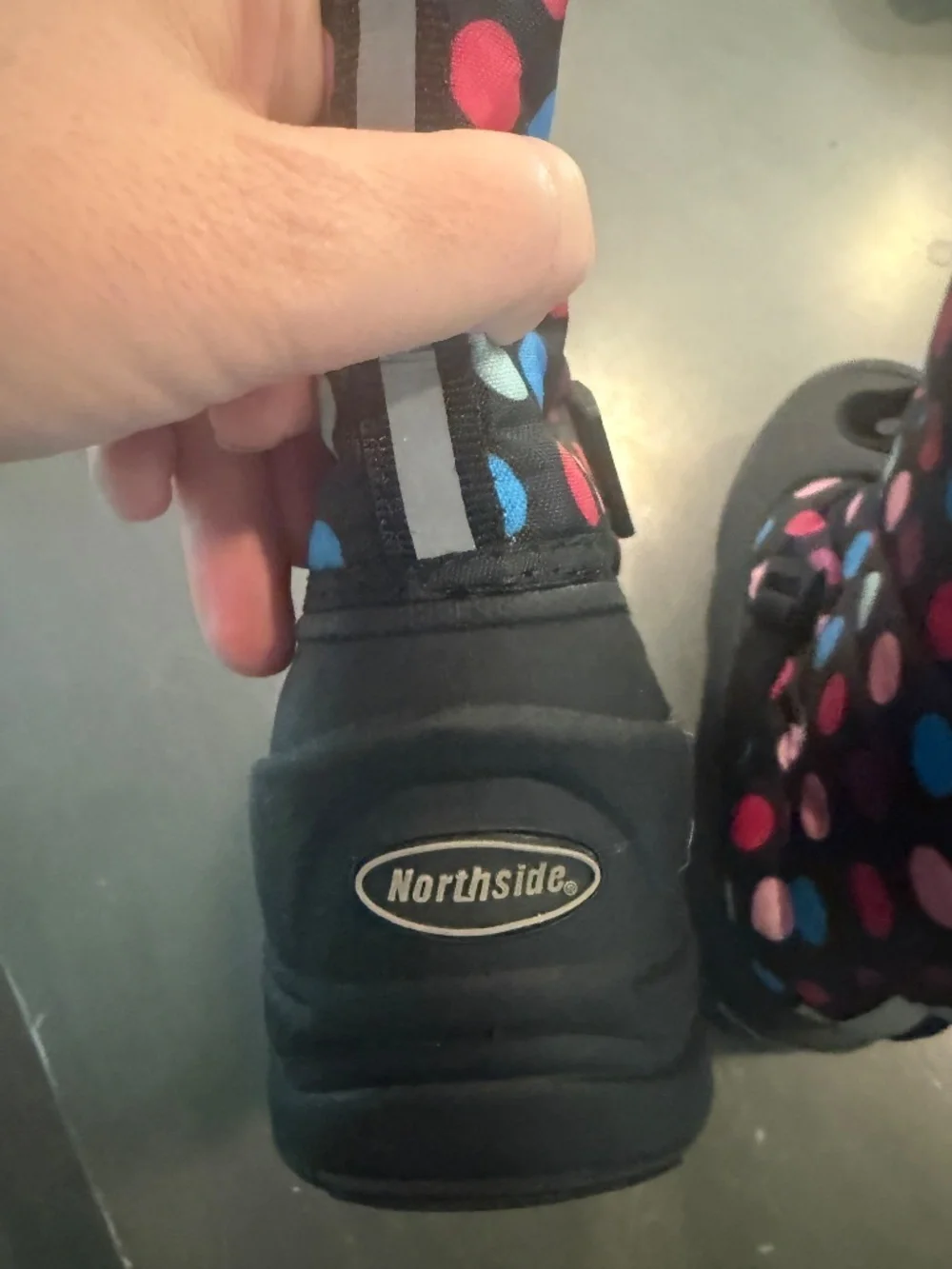 Northside Kids Size 2 Snow Boots 3M Thinsulate Polka Dot Winter